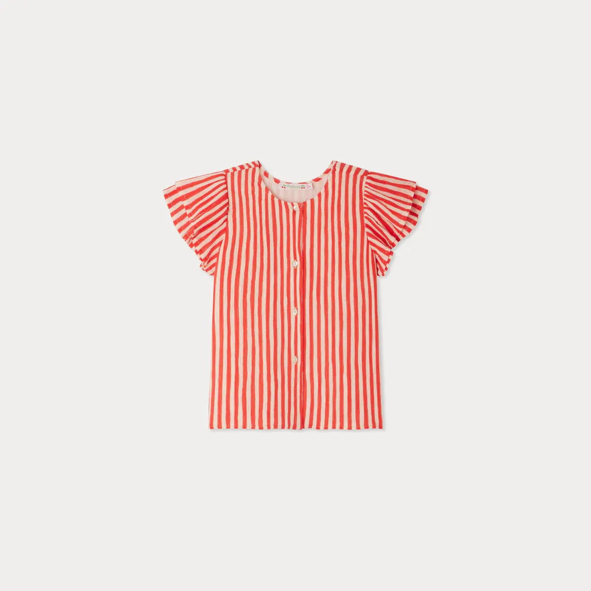 Enigma striped crepe blouse