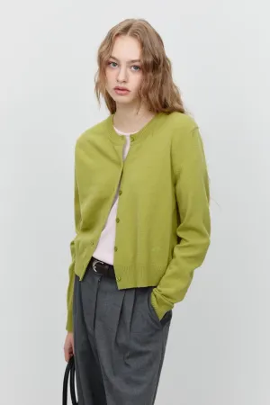 Essential Crewneck Knit Cardigan