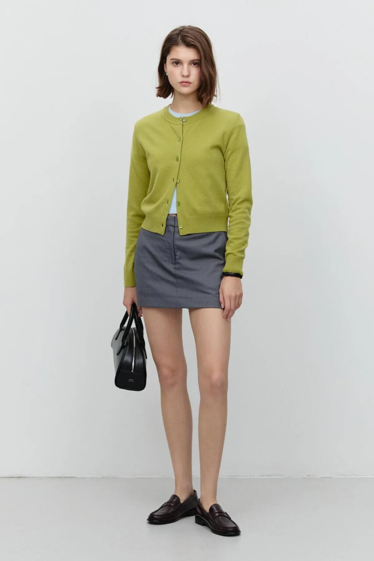 Essential Crewneck Knit Cardigan