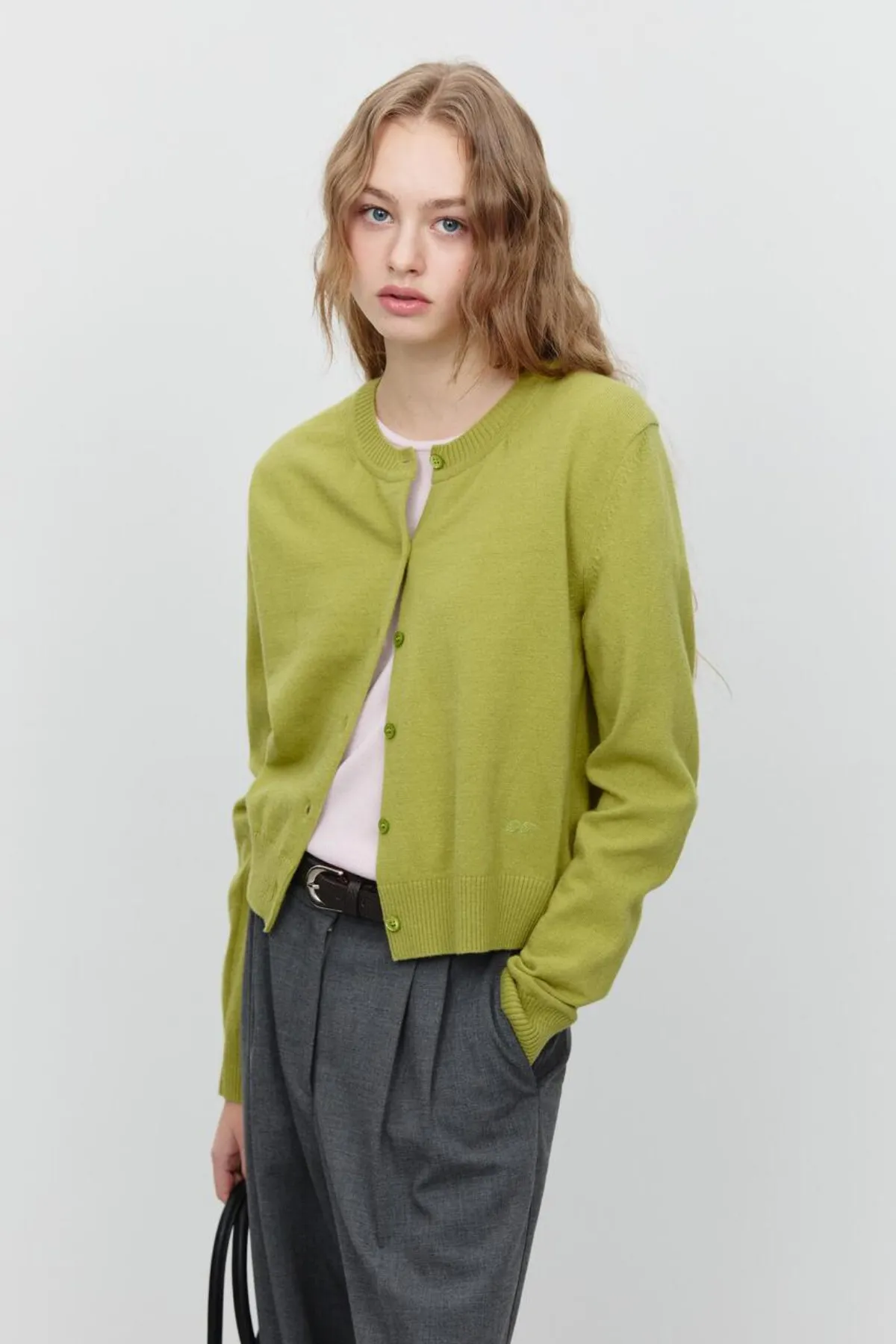 Essential Crewneck Knit Cardigan