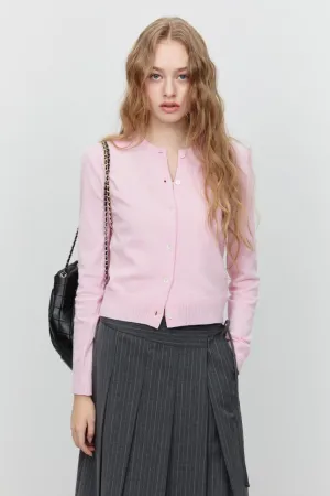 Essential Crewneck Knit Cardigan
