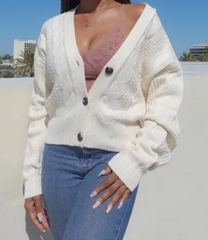 Estrella Button Down Sweater(Ivory)