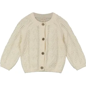 Ettie & H Soft Cotton Cardigan in Cream: Sizes 2 to 7