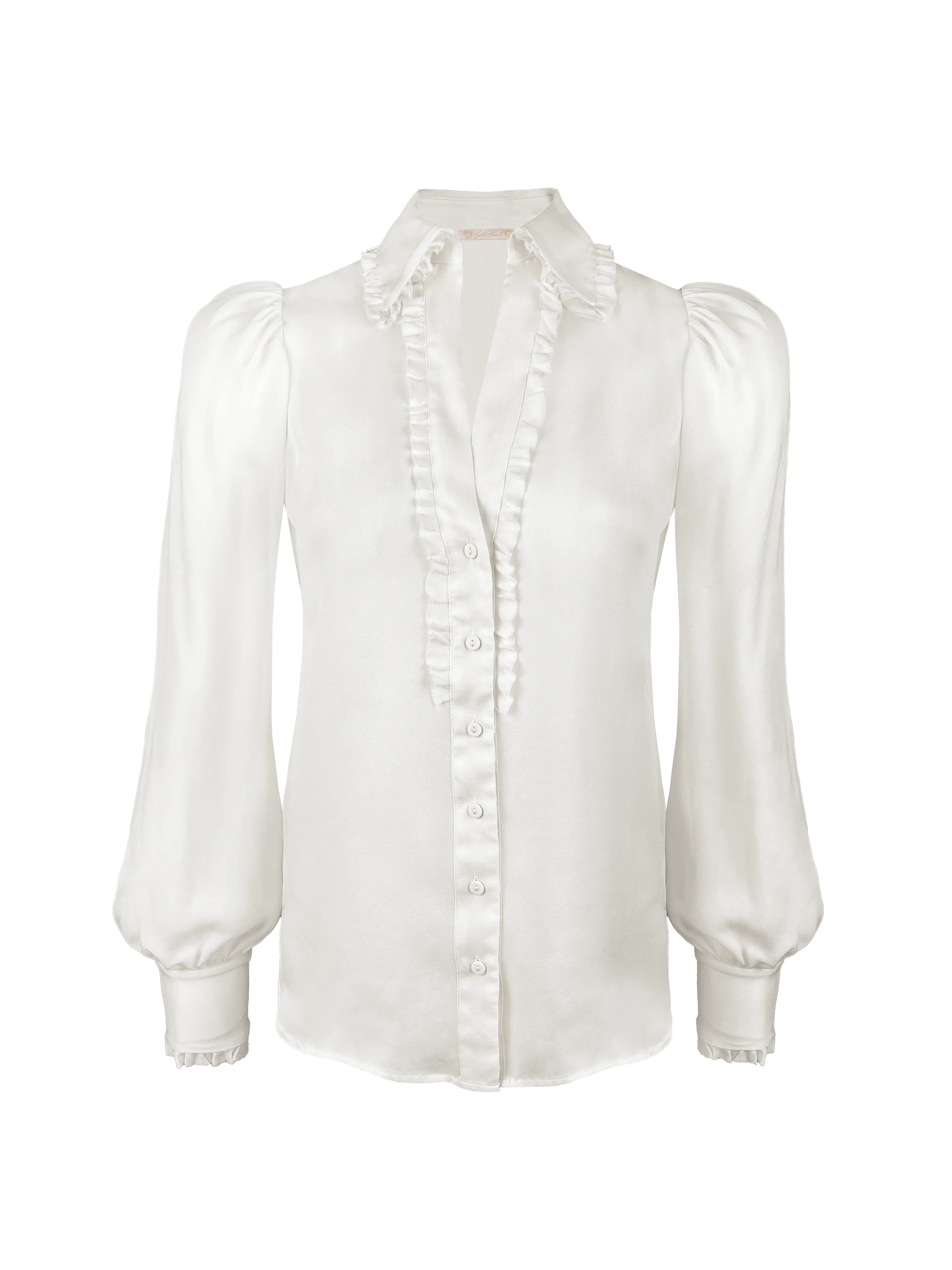 Evelyn Ruffle Shirt - Dove