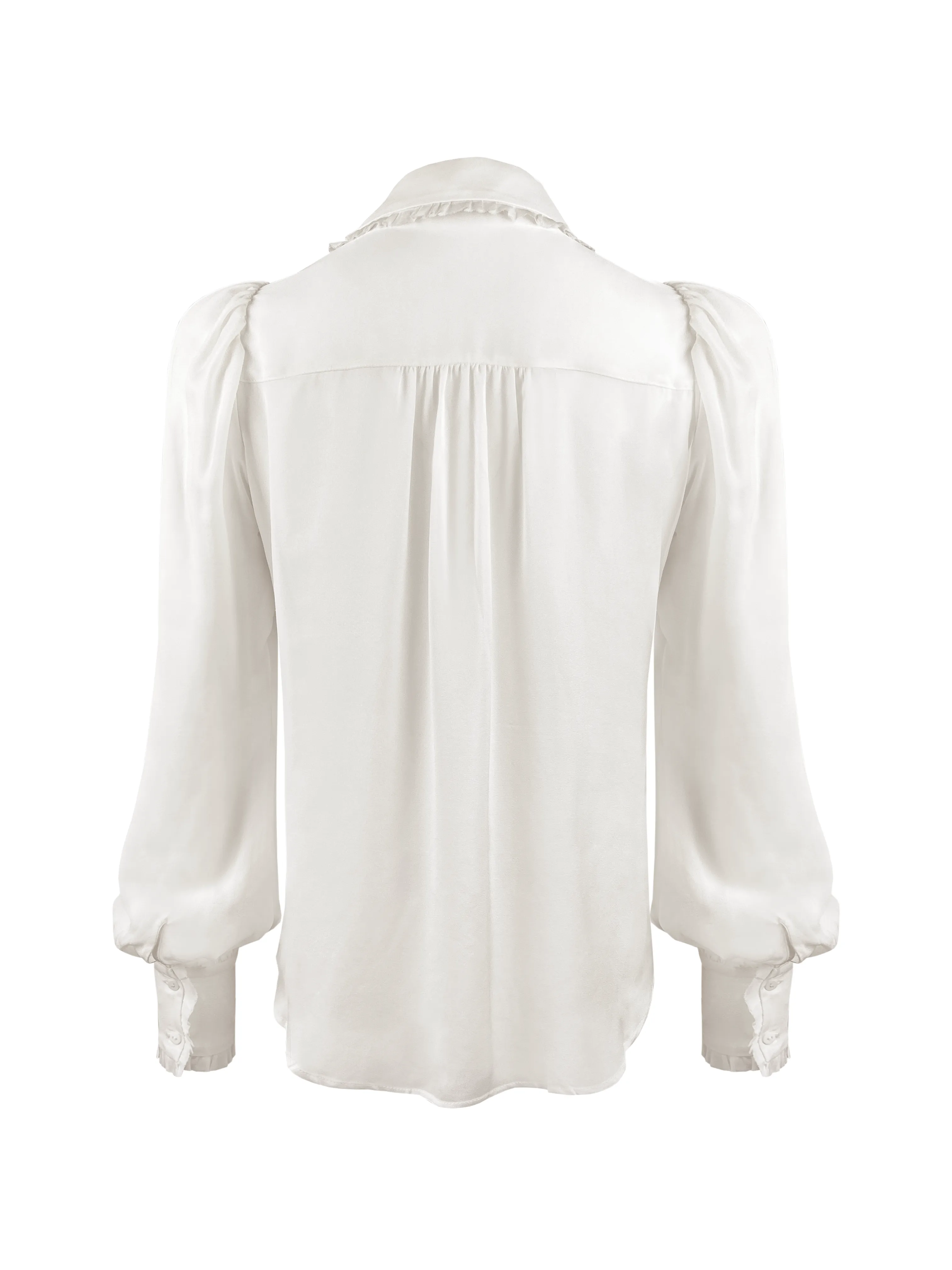 Evelyn Ruffle Shirt - Dove