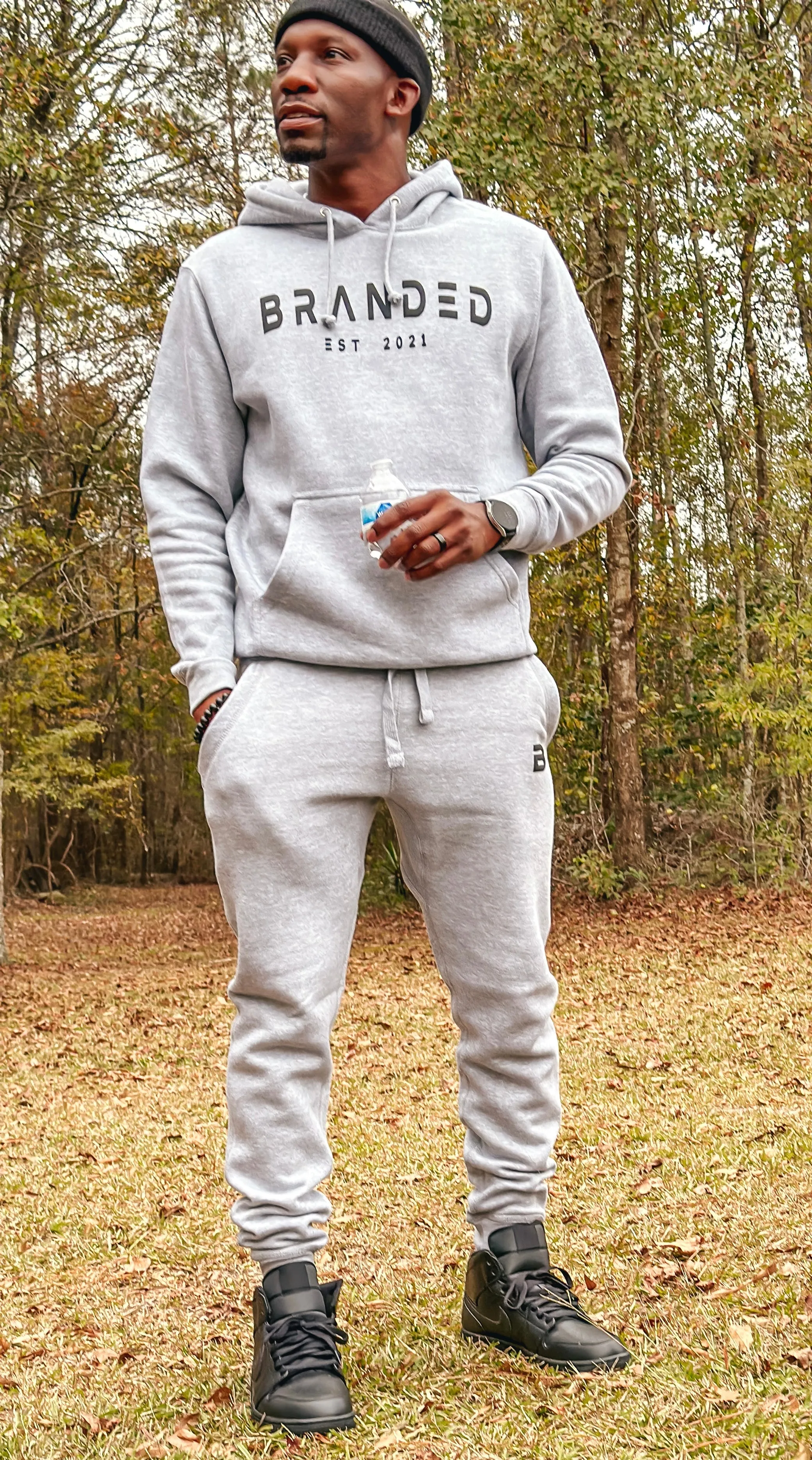 Extended Men Branded Logo Jogger (Set)