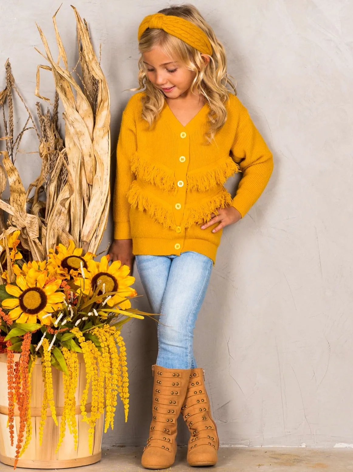 Fab Frayed Fringe Ribbed Sweater