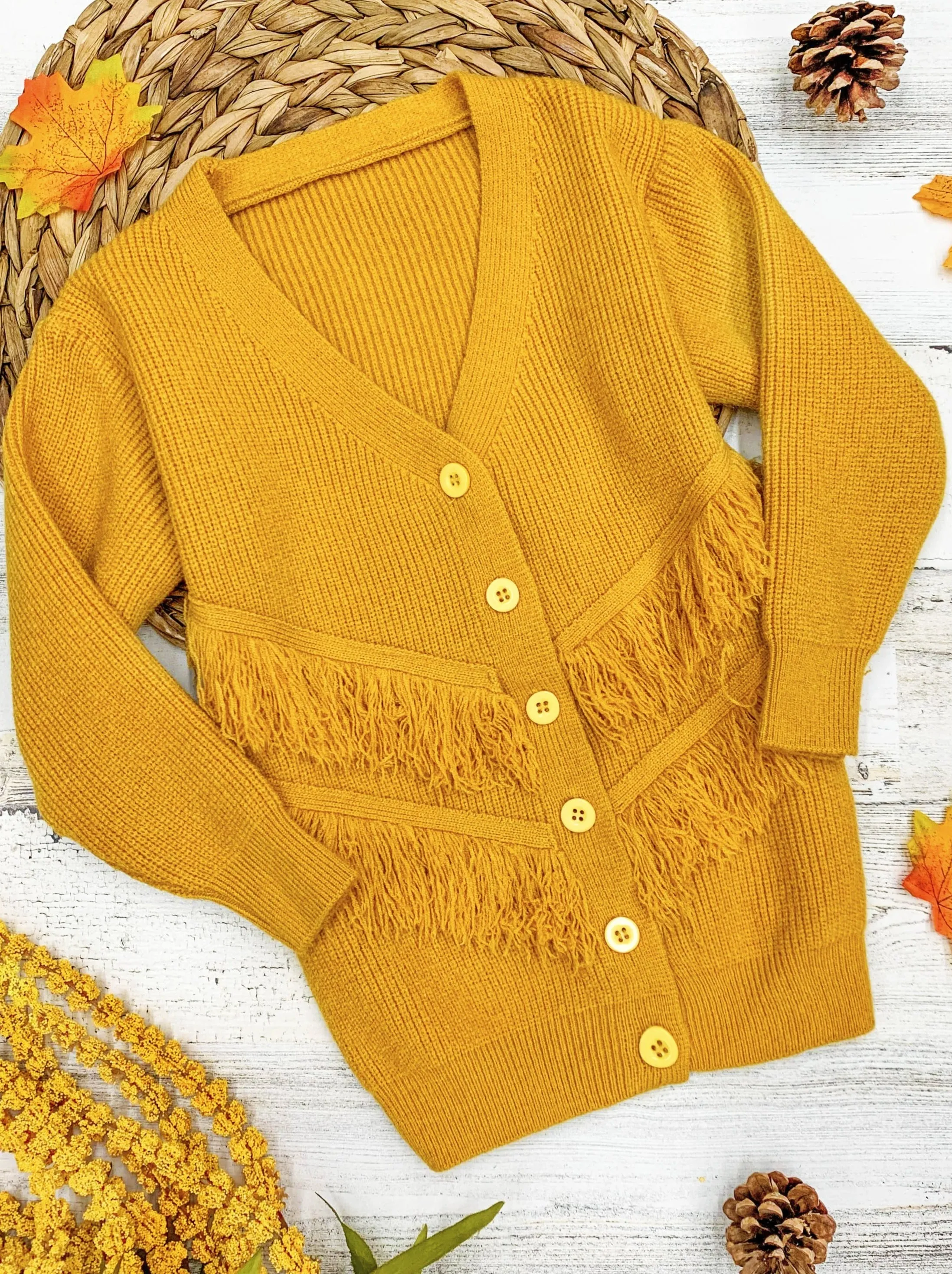 Fab Frayed Fringe Ribbed Sweater