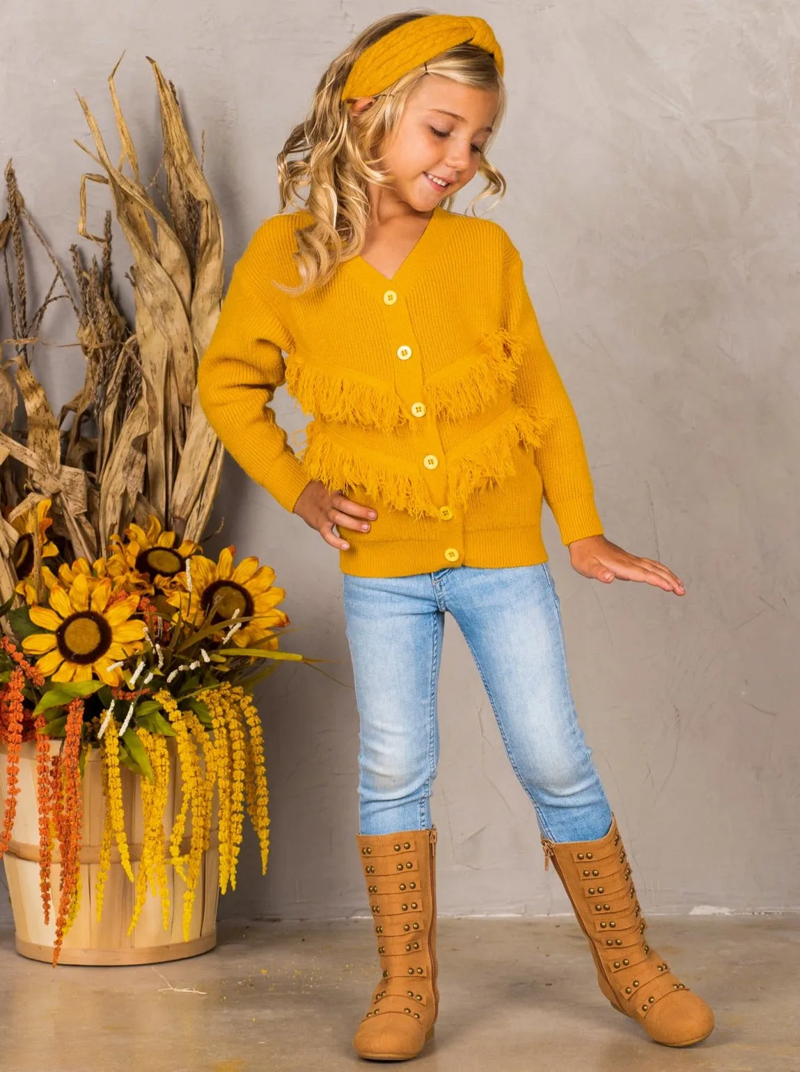 Fab Frayed Fringe Ribbed Sweater
