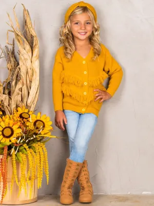 Fab Frayed Fringe Ribbed Sweater