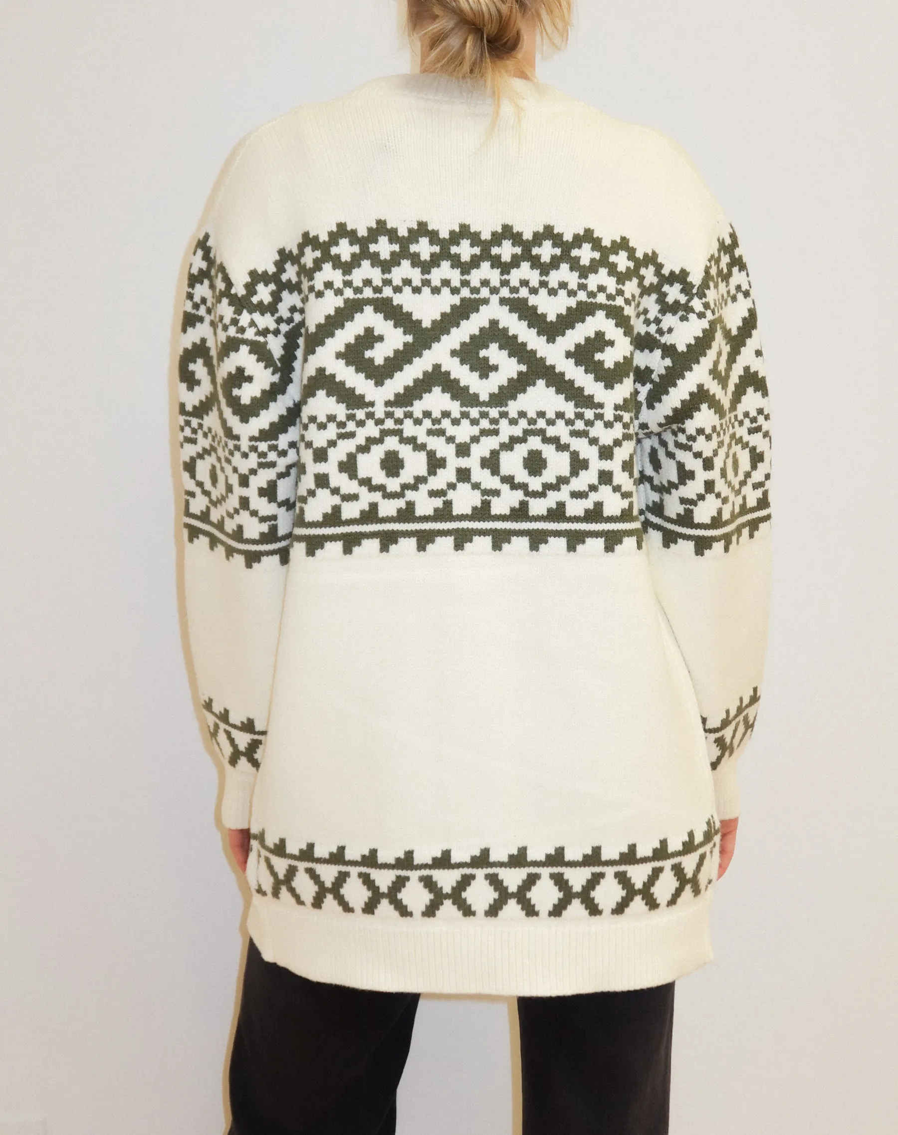 Fair Isle Knit Cardigan