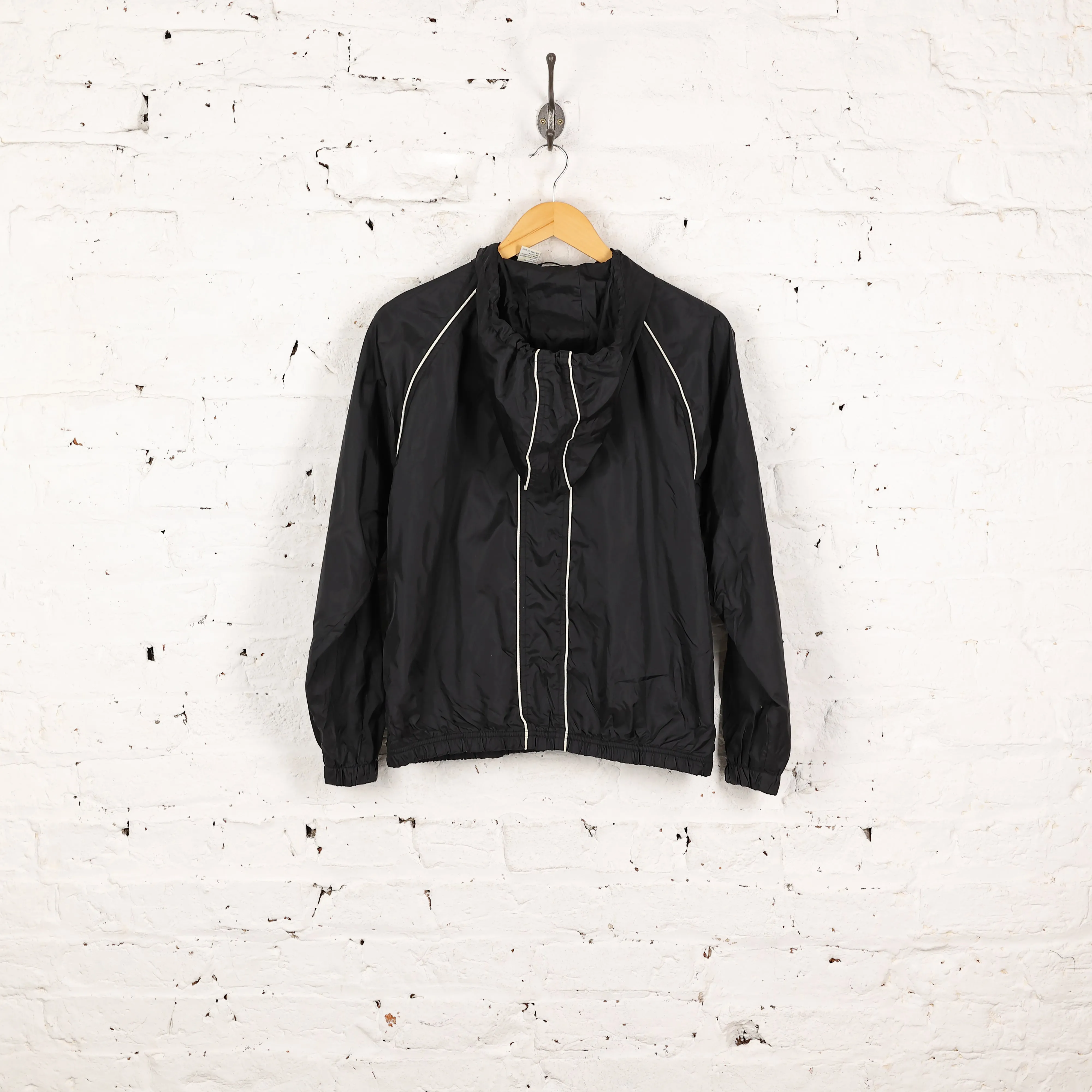 Fila 90s Shell Windbreaker Jacket - Black - S