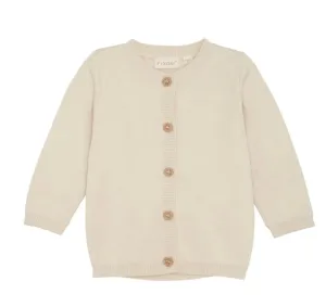 Fixoni Neutral Cotton Knit Cardigan for Baby: Sizes NB to 24M