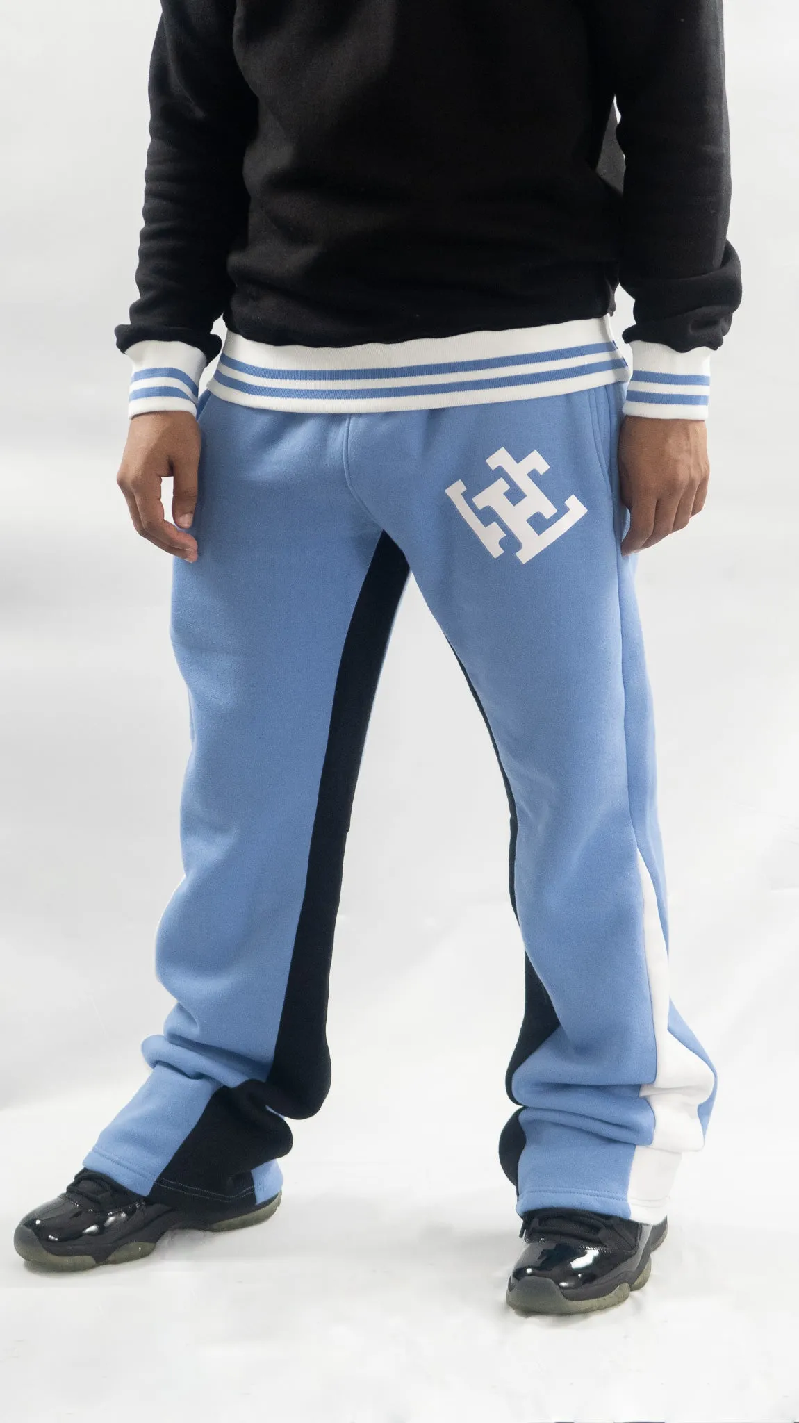 Flared Logo Sweatpants- Carolina Blue