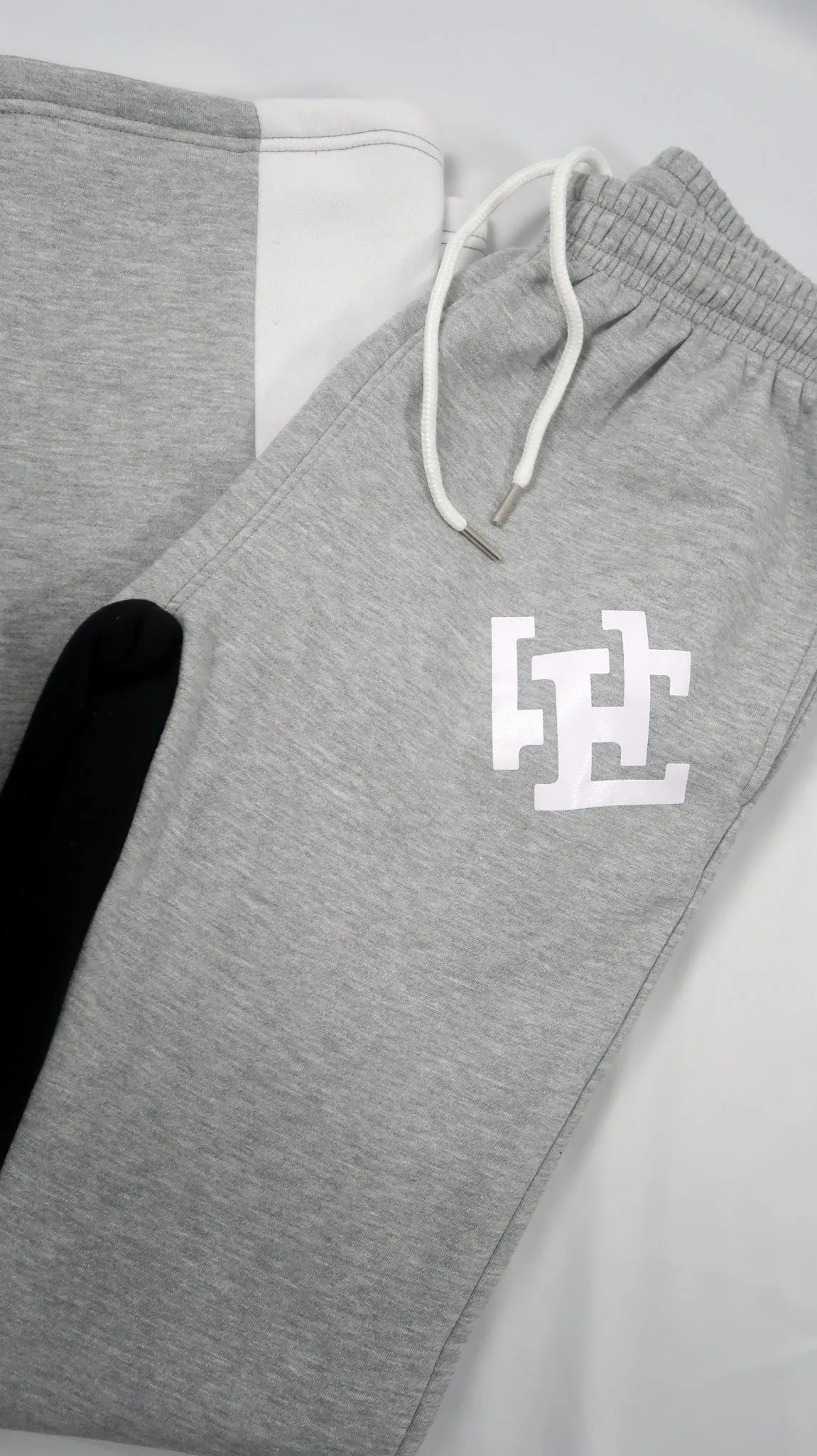 Flared Logo Sweatpants- Heather Gray