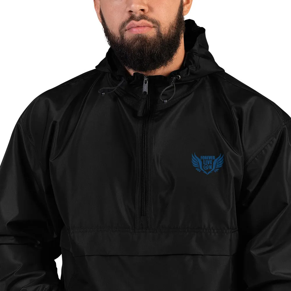 FLO Embroidered Champion Windbreaker Jacket (Royal Blue)