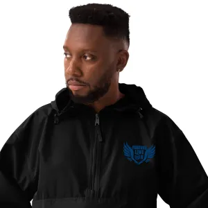 FLO Embroidered Champion Windbreaker Jacket (Royal Blue)