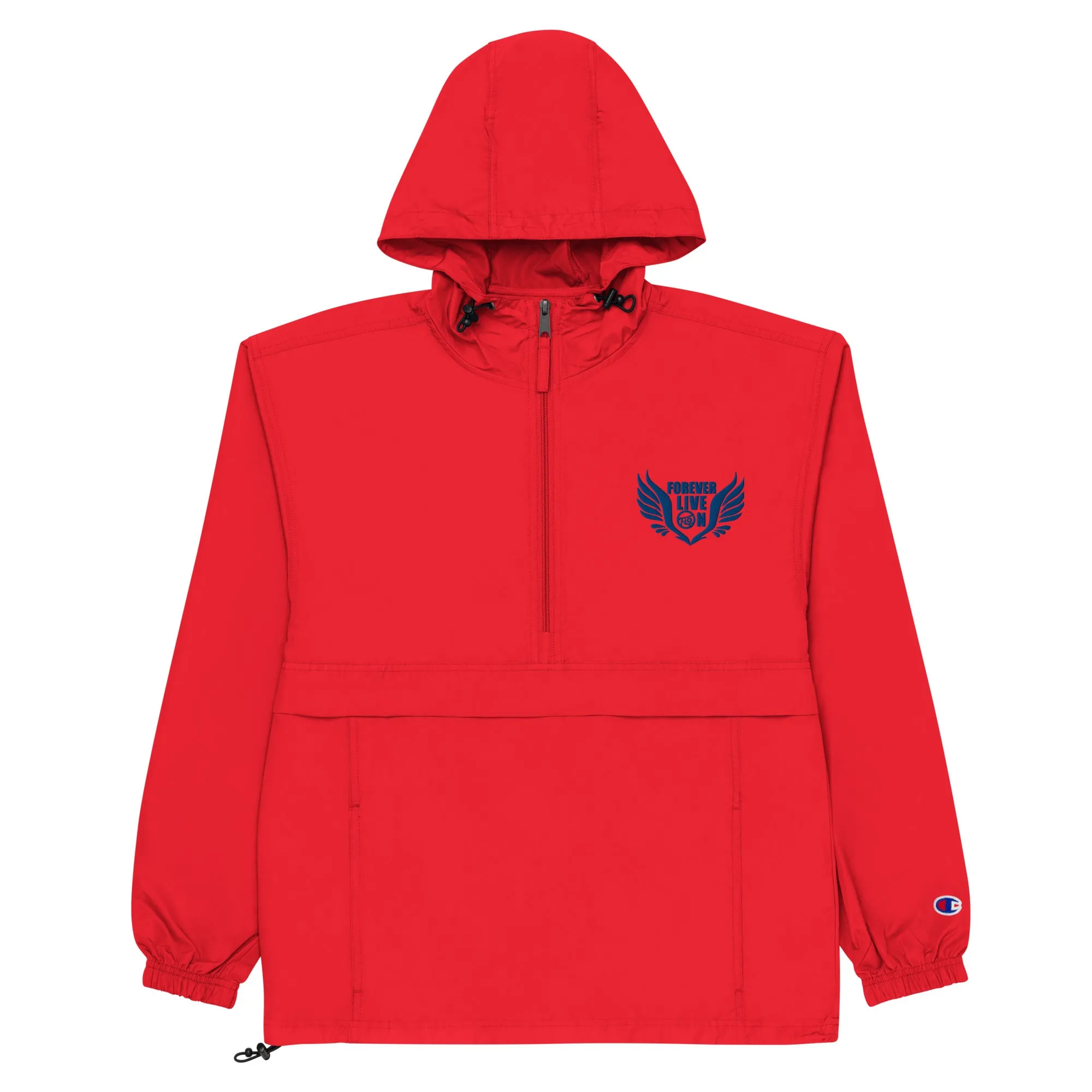 FLO Embroidered Champion Windbreaker Jacket (Royal Blue)