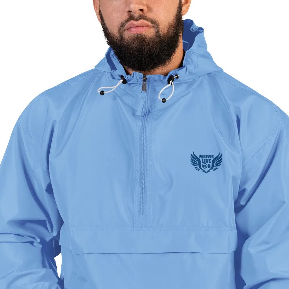 FLO Embroidered Champion Windbreaker Jacket (Royal Blue)