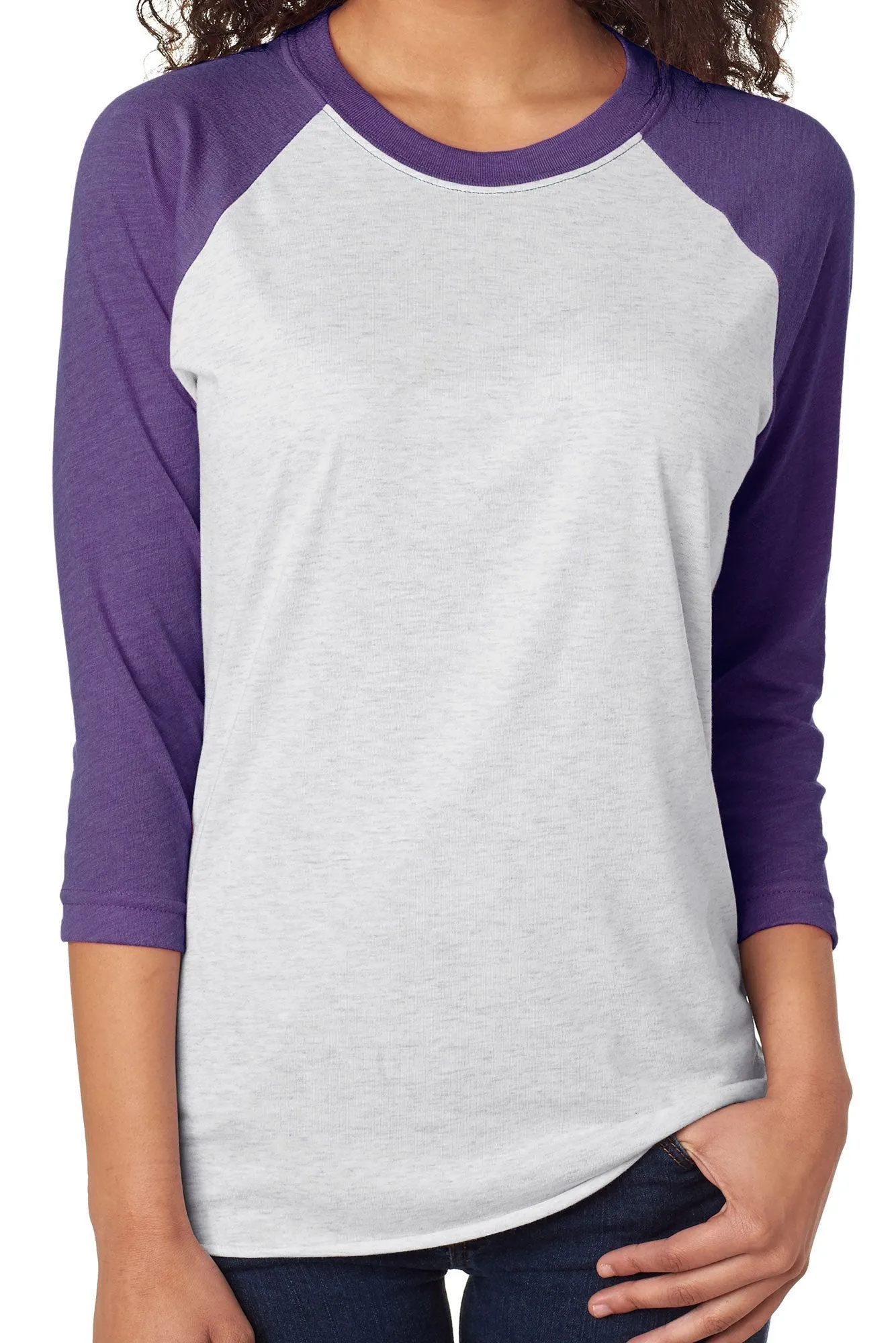 Floral Soccer Mom Tri-Blend Unisex 3/4 Raglan