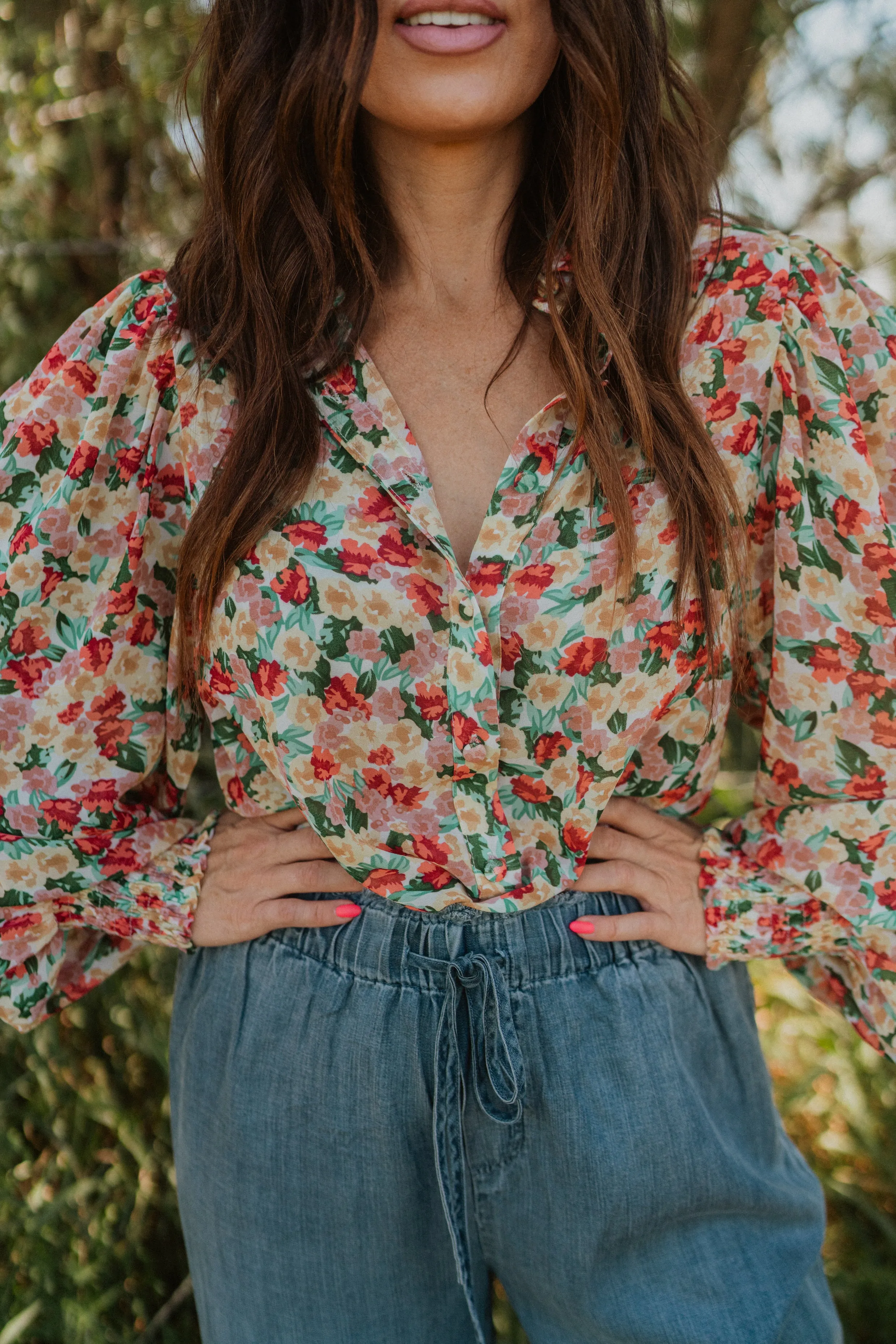 Flower Frenzy Top