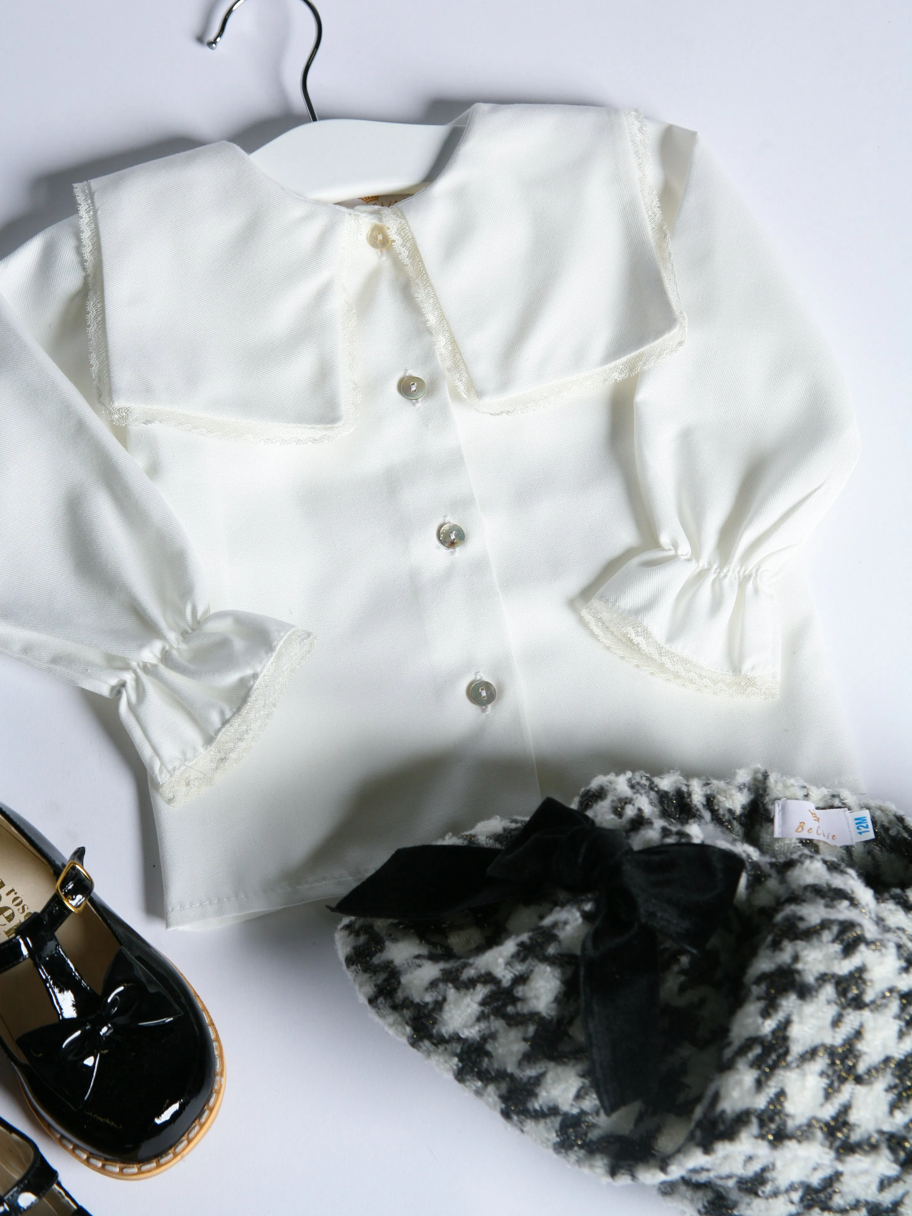 Fofettes Ivory Statement Collar Blouse