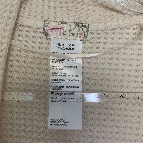 Free People Caravan waffle knit cardigan One size