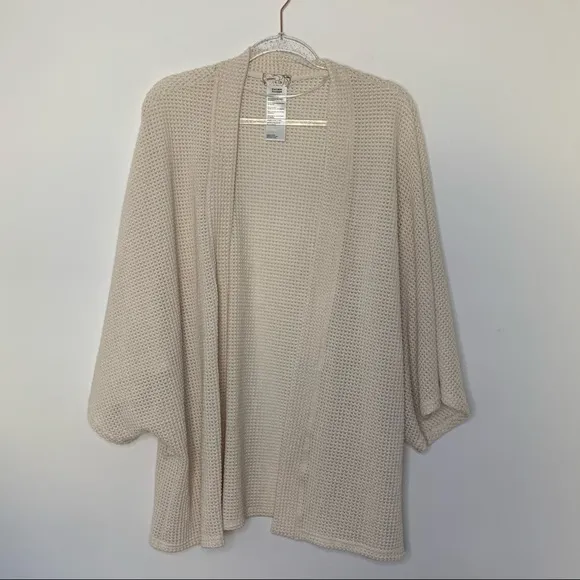 Free People Caravan waffle knit cardigan One size
