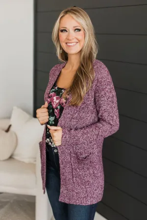 Fulfill Your Promise Knit Cardigan- Plum