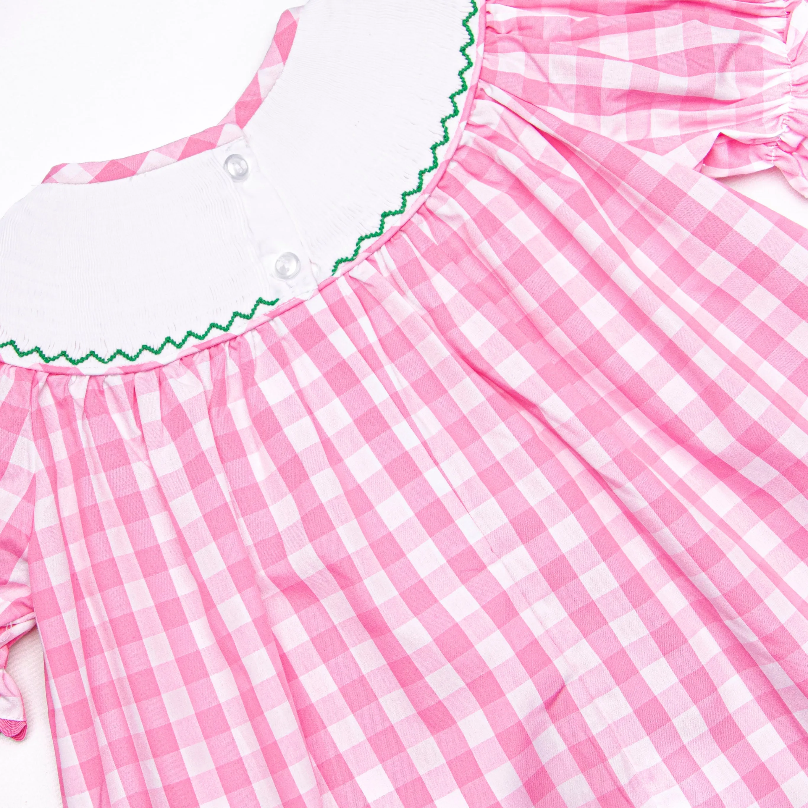 Fun at the Farm Smocked Legging Set, Pink Check