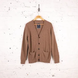 Gant Lambswool Knit Cardigan - Brown - XXL