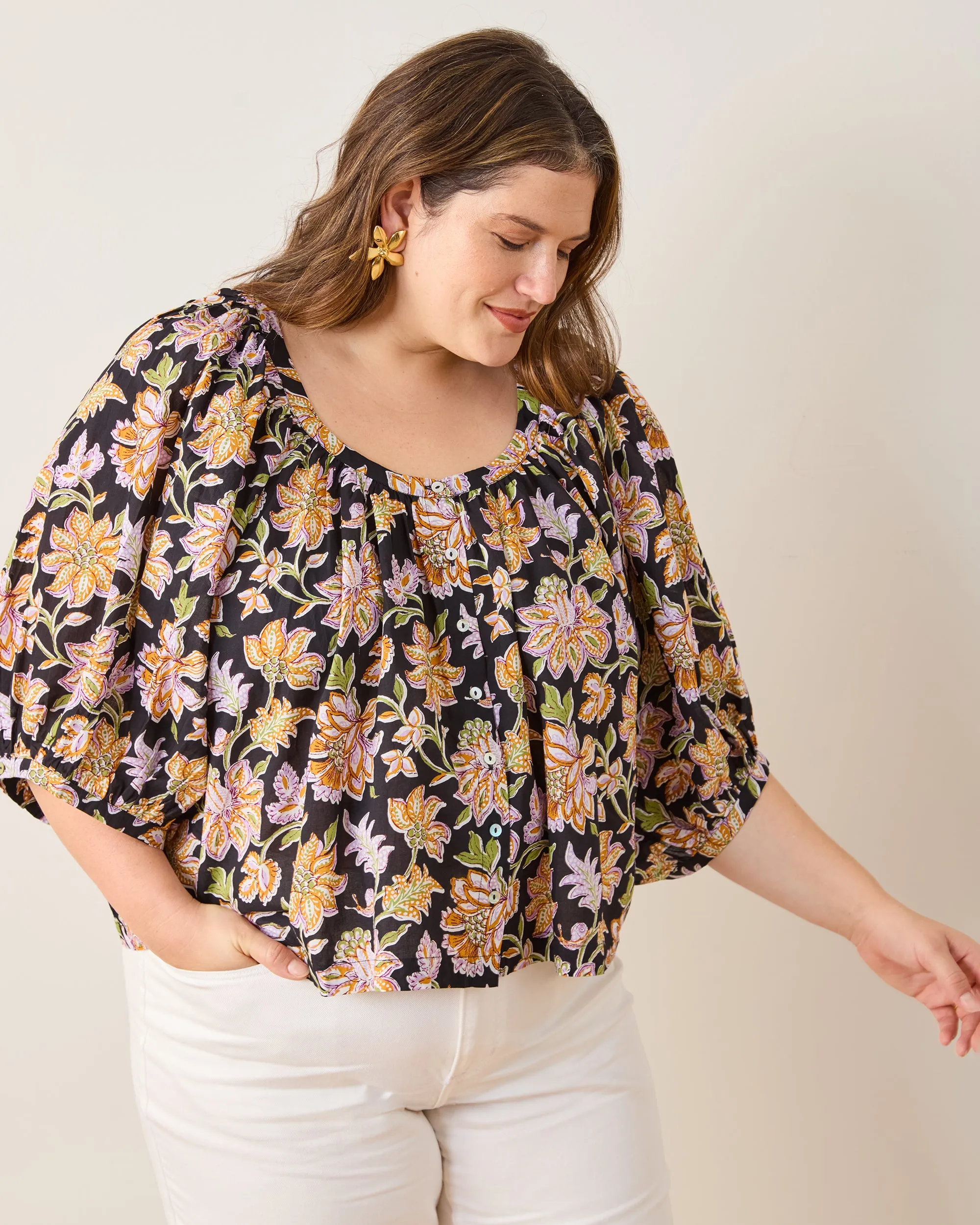 Gardenscape - Gilmore Blouse - Jet Black