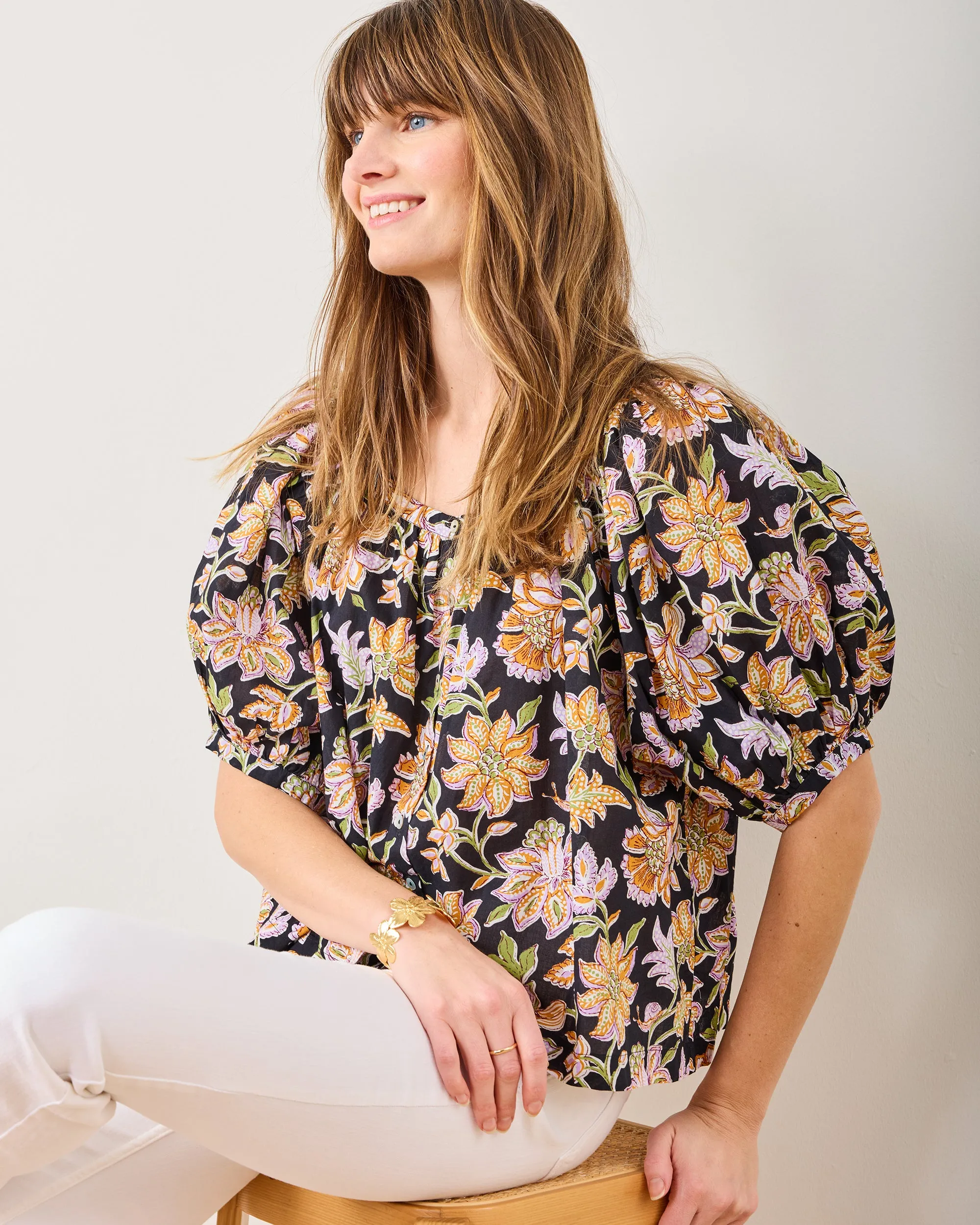 Gardenscape - Gilmore Blouse - Jet Black