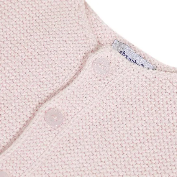 Garter Knit Rose Cardigan