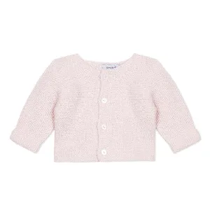 Garter Knit Rose Cardigan
