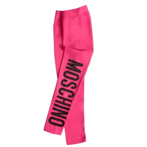 Girls Leggings W/Moschino Logo on Front