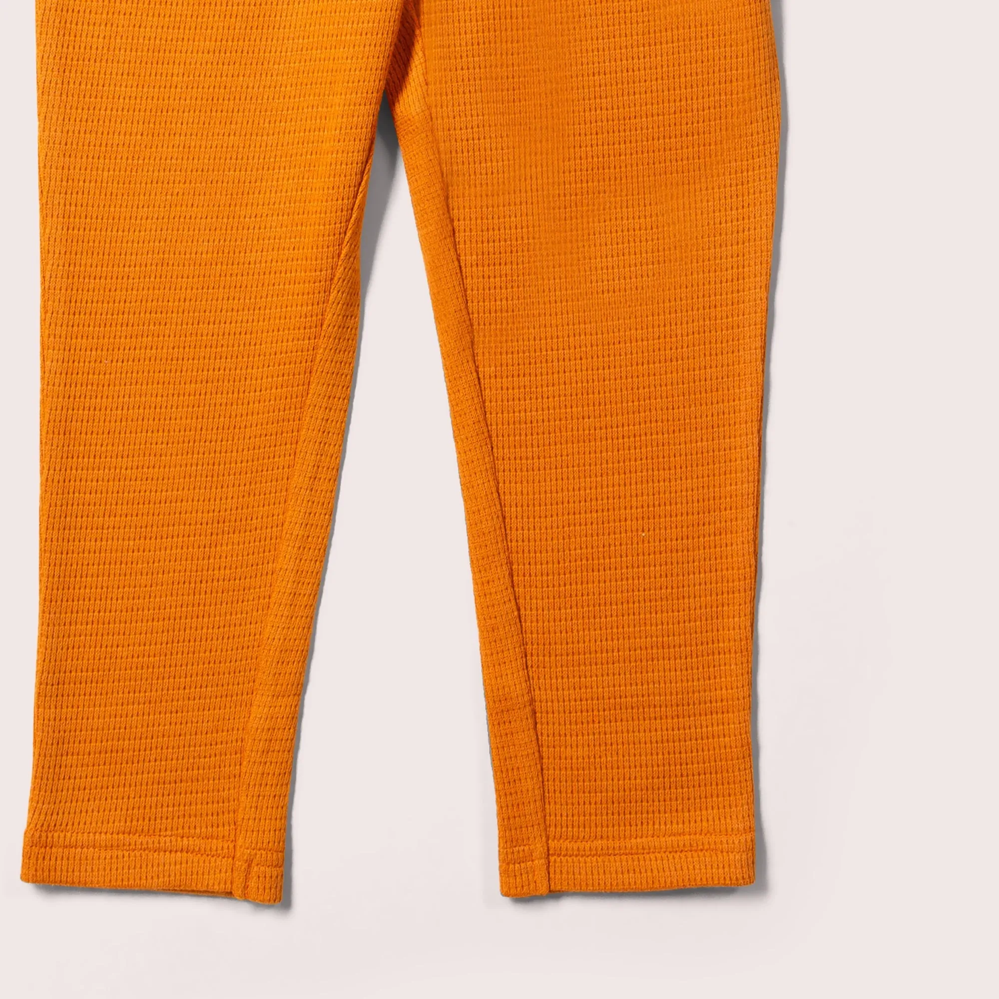 Golden Ochre Waffle Organic Leggings