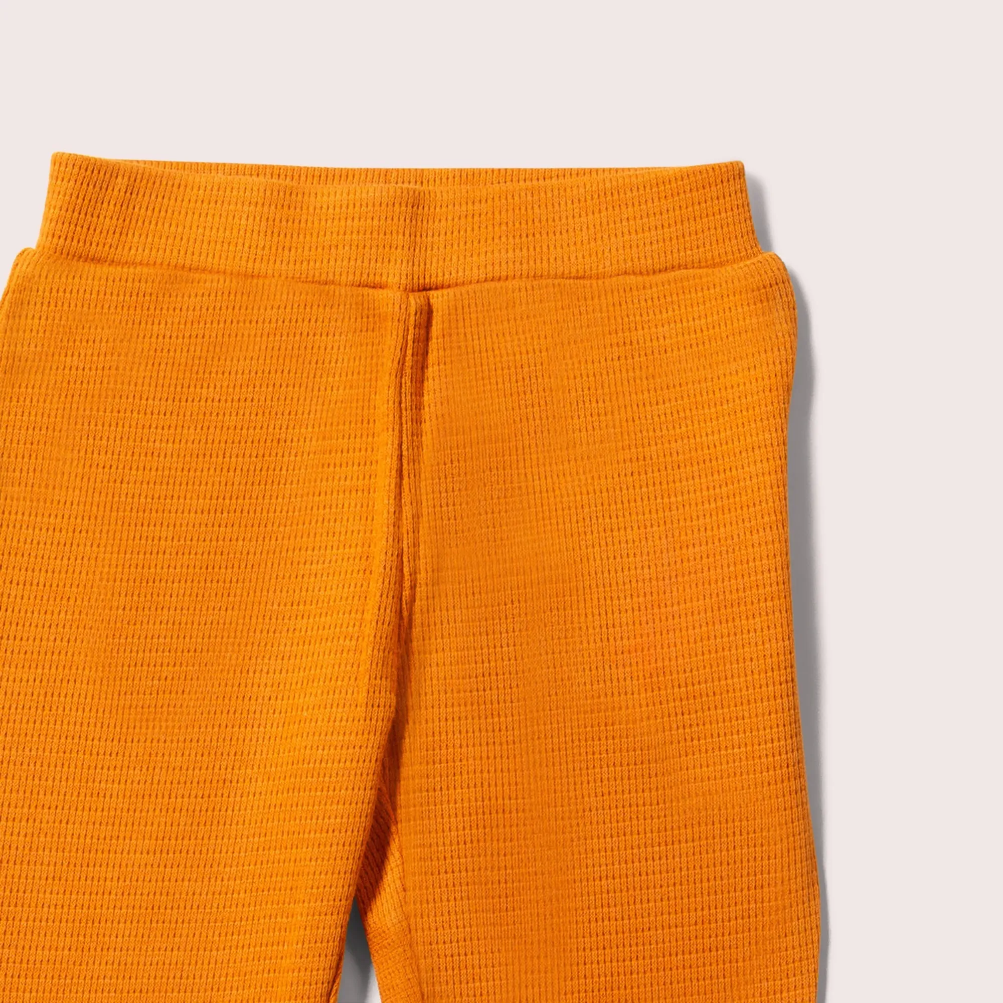 Golden Ochre Waffle Organic Leggings