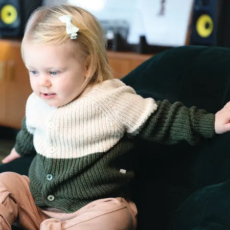 Green Chunky Knit Cardigan