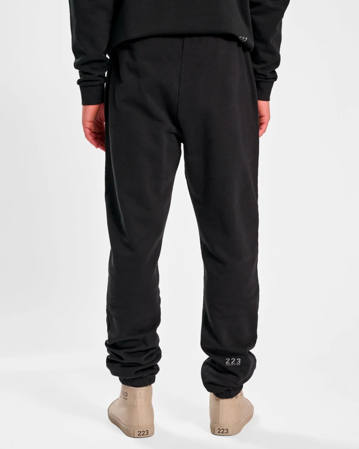 Halo Cotton Sweatpants - Black - Gammel