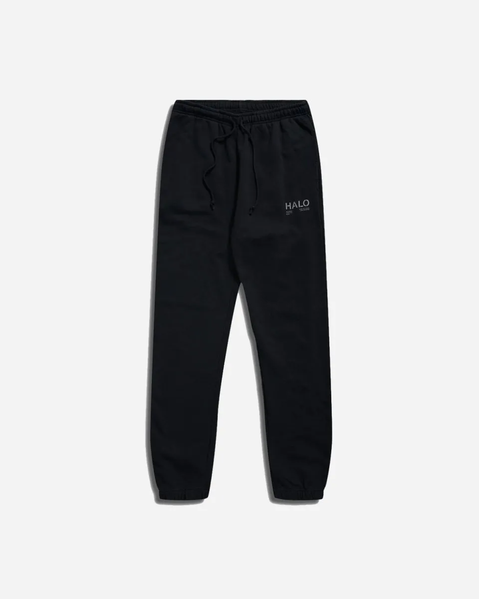 Halo Cotton Sweatpants - Black - Gammel
