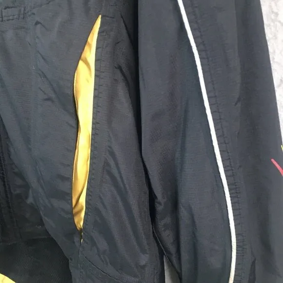 Harley Davidson Jacket Womens Small Black Windbreaker Moto Biker Full Zip Nylon