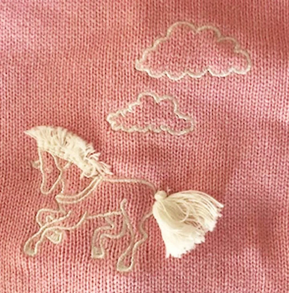 Hartstrings Pink Cardigan with Castle 12 mo.