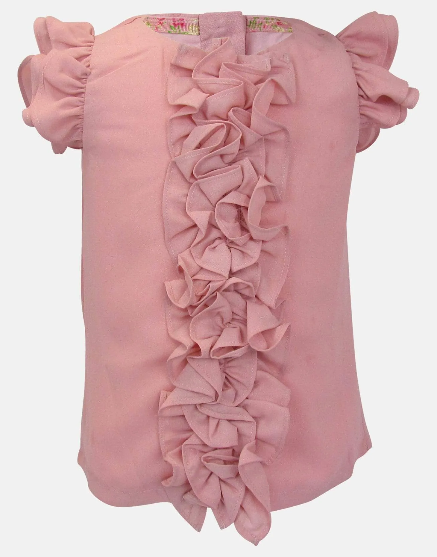 Hattie : Pink ruffle blouse