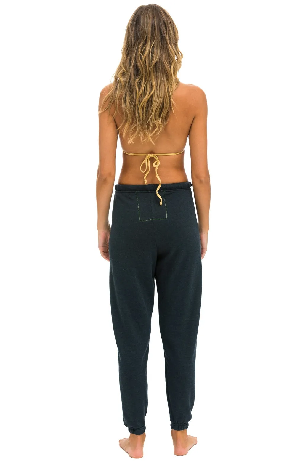HEART STITCH 5 SWEATPANTS - CHARCOAL