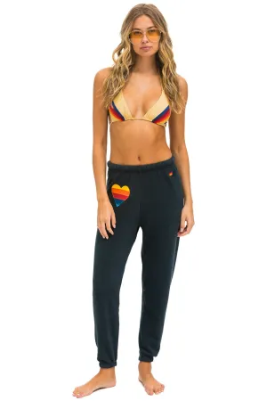HEART STITCH 5 SWEATPANTS - CHARCOAL