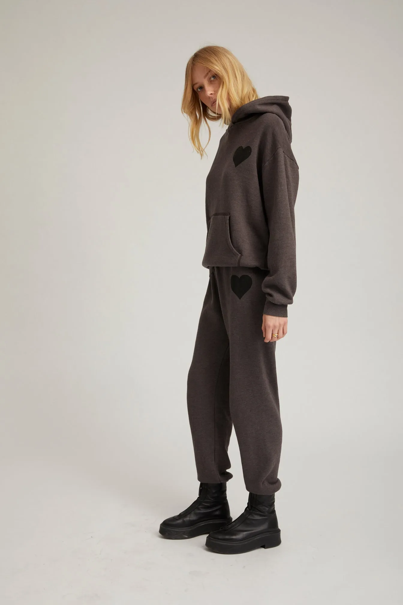 Heart Sweatpant in Charcoal