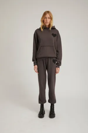 Heart Sweatpant in Charcoal