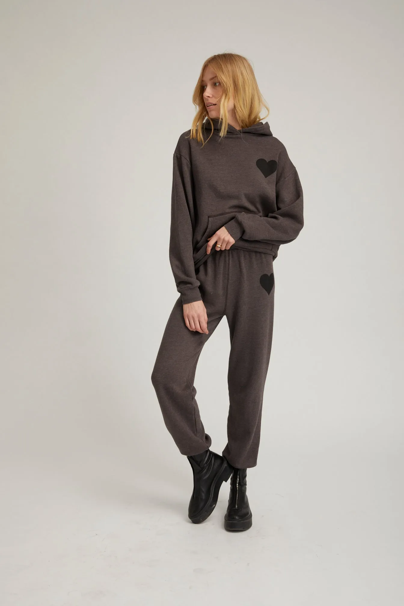 Heart Sweatpant in Charcoal