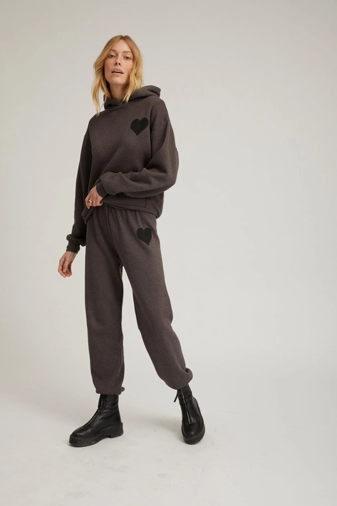 Heart Sweatpant in Charcoal